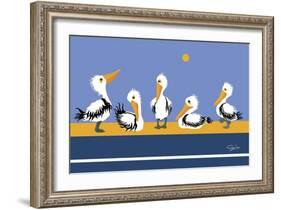 Pelican Parade-Cindy Wider-Framed Giclee Print