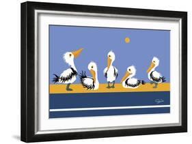 Pelican Parade-Cindy Wider-Framed Giclee Print