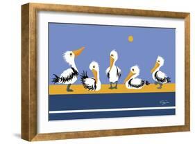 Pelican Parade-Cindy Wider-Framed Giclee Print