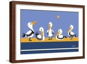 Pelican Parade-Cindy Wider-Framed Giclee Print