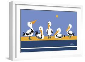 Pelican Parade-Cindy Wider-Framed Giclee Print