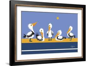 Pelican Parade-Cindy Wider-Framed Giclee Print