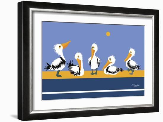 Pelican Parade-Cindy Wider-Framed Giclee Print