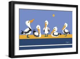Pelican Parade-Cindy Wider-Framed Giclee Print