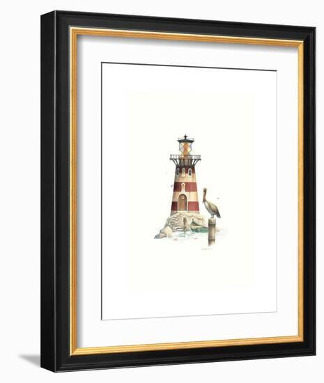 Pelican Point Light-Lisa Danielle-Framed Art Print