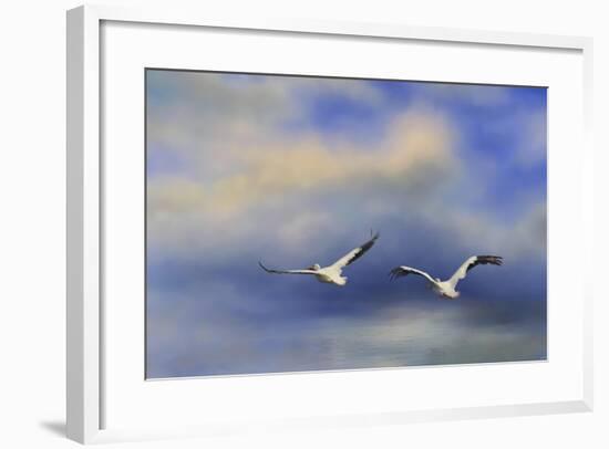 Pelicans at Sea-Jai Johnson-Framed Giclee Print