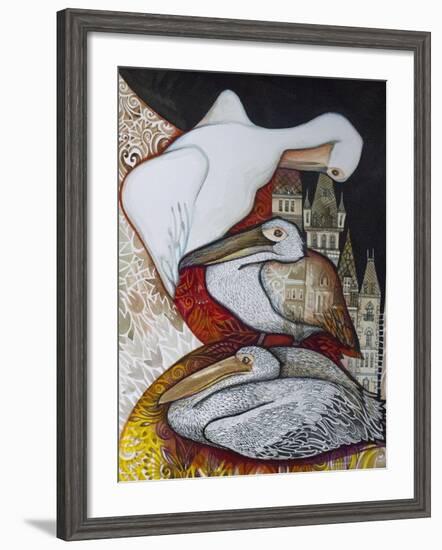 Pelicans-Oxana Zaika-Framed Giclee Print