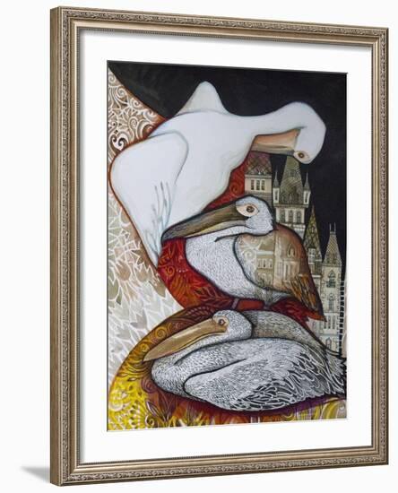 Pelicans-Oxana Zaika-Framed Giclee Print