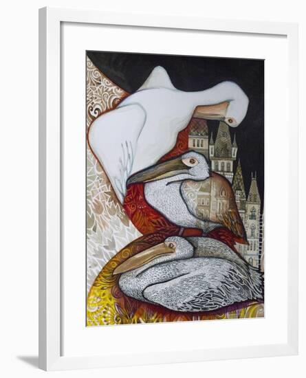 Pelicans-Oxana Zaika-Framed Giclee Print