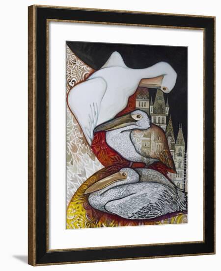 Pelicans-Oxana Zaika-Framed Giclee Print