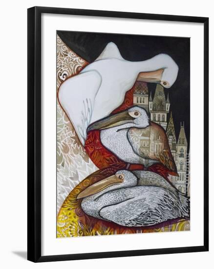 Pelicans-Oxana Zaika-Framed Giclee Print