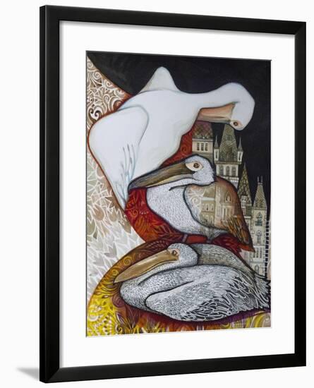 Pelicans-Oxana Zaika-Framed Giclee Print