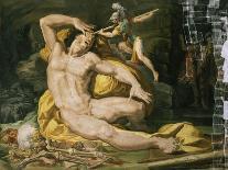 Prometheus, Aided by Minerva, Steals Fire from Heaven-Pellegrino Tibaldi-Giclee Print