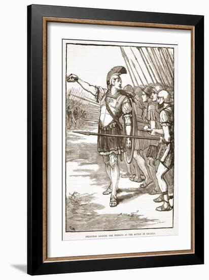 Pelopidas Leading the Thebans at the Battle of Leuctra (Litho)-English-Framed Giclee Print