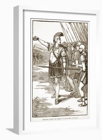 Pelopidas Leading the Thebans at the Battle of Leuctra (Litho)-English-Framed Giclee Print