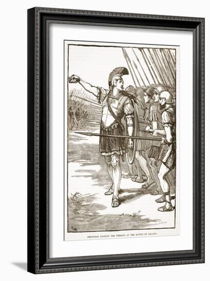 Pelopidas Leading the Thebans at the Battle of Leuctra (Litho)-English-Framed Giclee Print