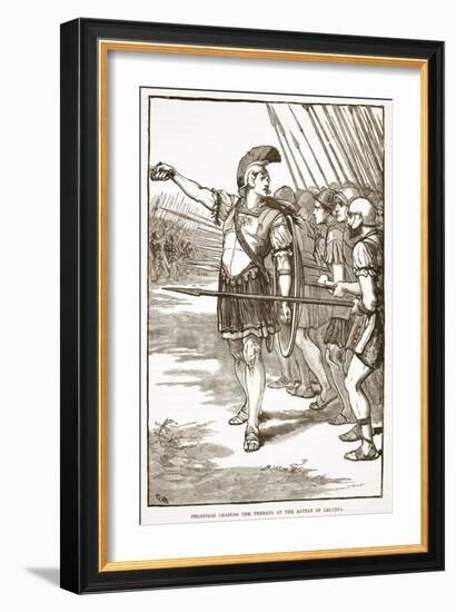 Pelopidas Leading the Thebans at the Battle of Leuctra (Litho)-English-Framed Giclee Print