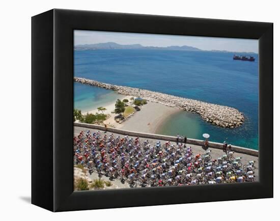 Peloton Along Mediterranean Sea, Third Stage of Tour de France, Marseille, July 7, 2009-null-Framed Premier Image Canvas