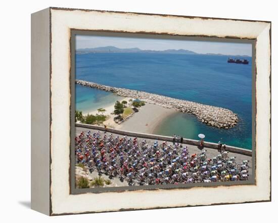 Peloton Along Mediterranean Sea, Third Stage of Tour de France, Marseille, July 7, 2009-null-Framed Premier Image Canvas