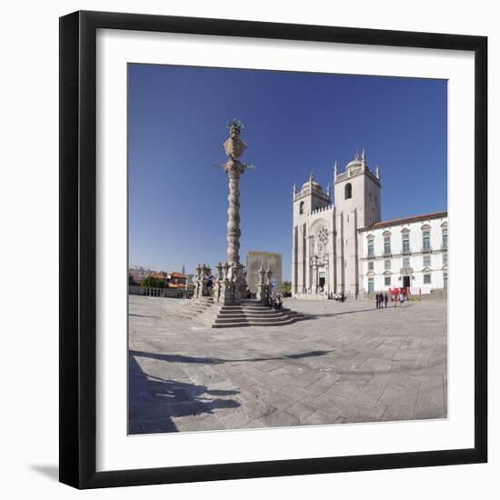 Pelourinho Column, Se Cathedral, Porto (Oporto), Portugal, Europe-Markus Lange-Framed Photographic Print