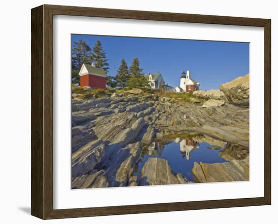 Pemaquid Lightouse and Fishermans Museum, Pemaquid Point, Maine, USA-Neale Clarke-Framed Photographic Print