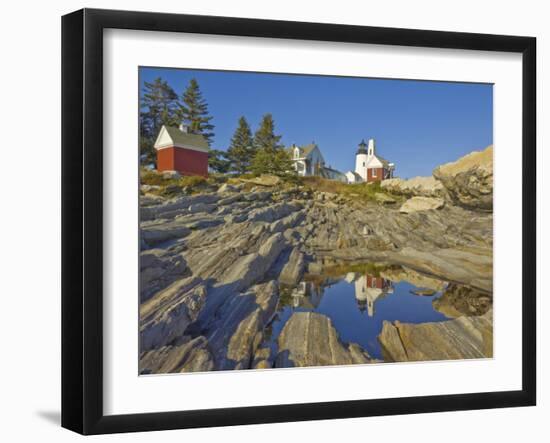 Pemaquid Lightouse and Fishermans Museum, Pemaquid Point, Maine, USA-Neale Clarke-Framed Photographic Print