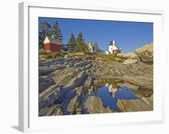 Pemaquid Lightouse and Fishermans Museum, Pemaquid Point, Maine, USA-Neale Clarke-Framed Photographic Print