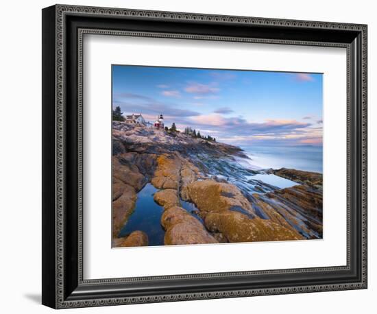 Pemaquid Point Lighthouse, Pemaquid Peninsula, Maine, New England, USA, North America-Alan Copson-Framed Photographic Print