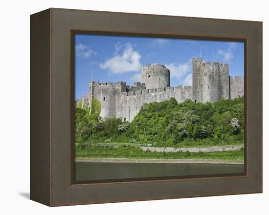 Pembroke Castle in Pembroke, Pembrokeshire, Wales, United Kingdom, Europe-David Clapp-Framed Premier Image Canvas