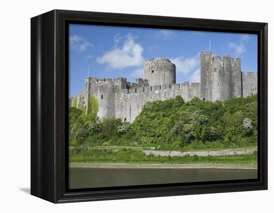 Pembroke Castle in Pembroke, Pembrokeshire, Wales, United Kingdom, Europe-David Clapp-Framed Premier Image Canvas