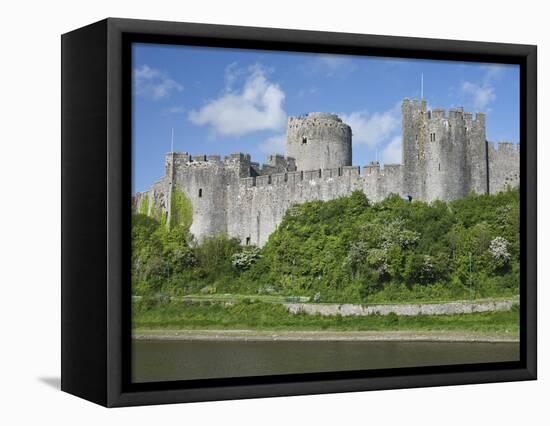 Pembroke Castle in Pembroke, Pembrokeshire, Wales, United Kingdom, Europe-David Clapp-Framed Premier Image Canvas