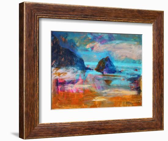 Pembroke Coast (acrylic on board, 2021)-Paul Powis-Framed Giclee Print