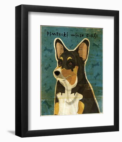 Pembroke Welsh Corgi (Tri-Color)-John W^ Golden-Framed Art Print