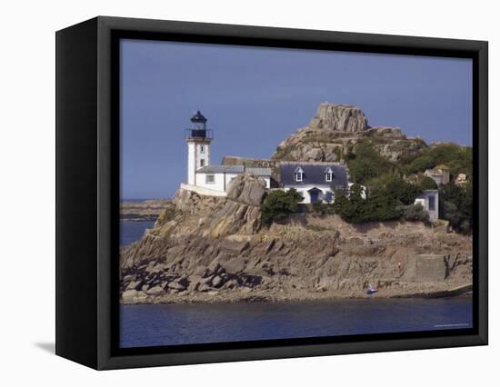 Pen Al Lann Point (Pointe De Pen-Al-Lann) Lighthouse, Carentec, Finistere, Brittany, France-David Hughes-Framed Premier Image Canvas