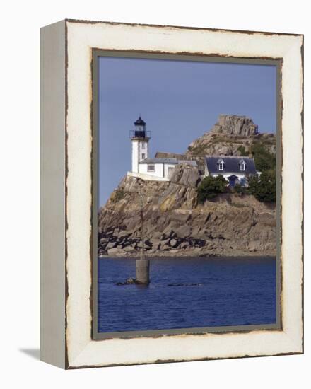 Pen Al Lann Point (Pointe De Pen-Al-Lann) Lighthouse, Carentec, Finistere, Brittany, France-David Hughes-Framed Premier Image Canvas