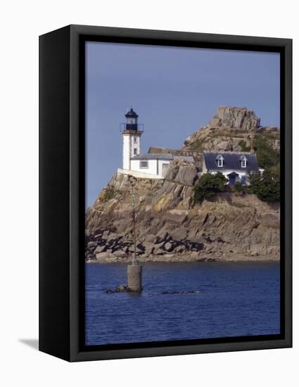 Pen Al Lann Point (Pointe De Pen-Al-Lann) Lighthouse, Carentec, Finistere, Brittany, France-David Hughes-Framed Premier Image Canvas