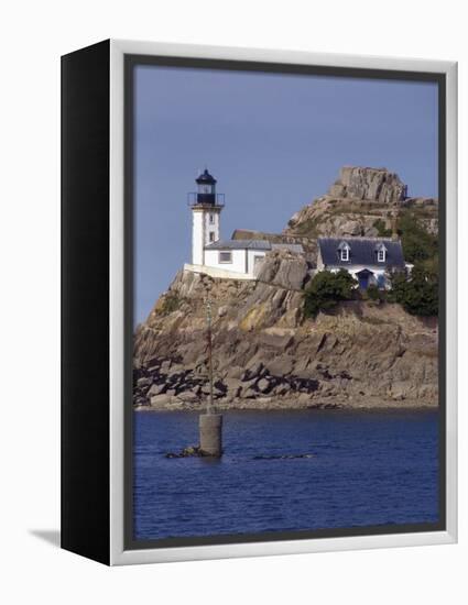 Pen Al Lann Point (Pointe De Pen-Al-Lann) Lighthouse, Carentec, Finistere, Brittany, France-David Hughes-Framed Premier Image Canvas