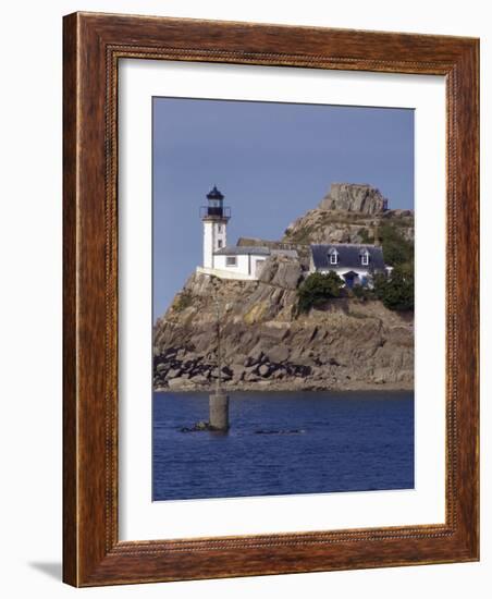 Pen Al Lann Point (Pointe De Pen-Al-Lann) Lighthouse, Carentec, Finistere, Brittany, France-David Hughes-Framed Photographic Print