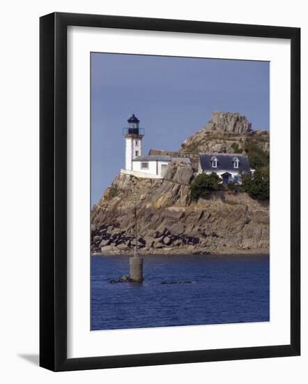 Pen Al Lann Point (Pointe De Pen-Al-Lann) Lighthouse, Carentec, Finistere, Brittany, France-David Hughes-Framed Photographic Print