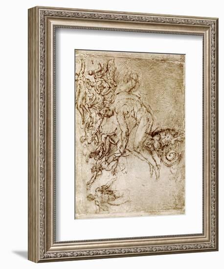 Pen and Ink Sketches, 1913-Leonardo da Vinci-Framed Giclee Print