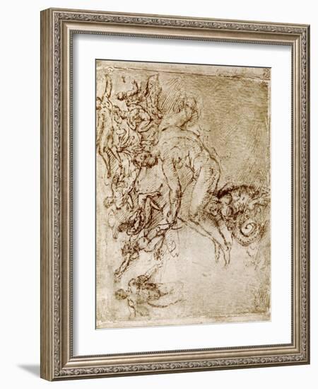 Pen and Ink Sketches, 1913-Leonardo da Vinci-Framed Giclee Print