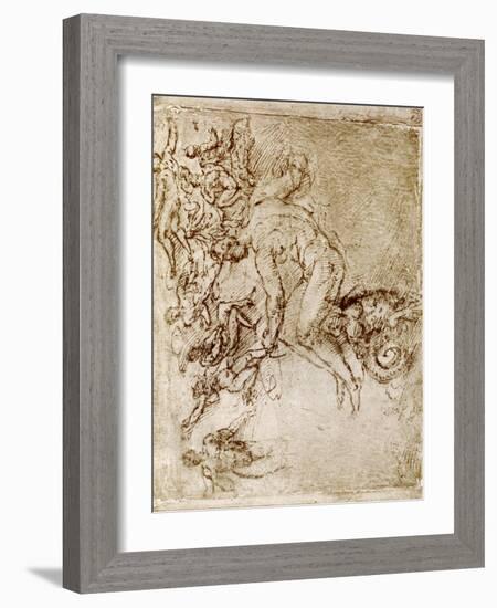 Pen and Ink Sketches, 1913-Leonardo da Vinci-Framed Giclee Print