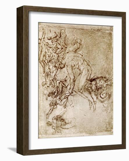 Pen and Ink Sketches, 1913-Leonardo da Vinci-Framed Giclee Print