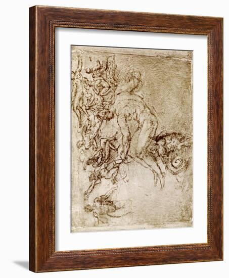 Pen and Ink Sketches, 1913-Leonardo da Vinci-Framed Giclee Print