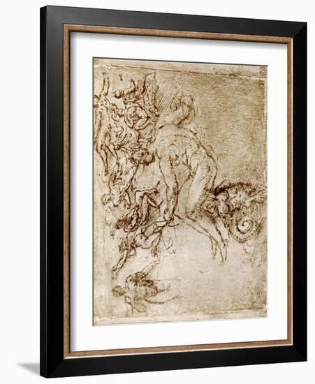 Pen and Ink Sketches, 1913-Leonardo da Vinci-Framed Giclee Print