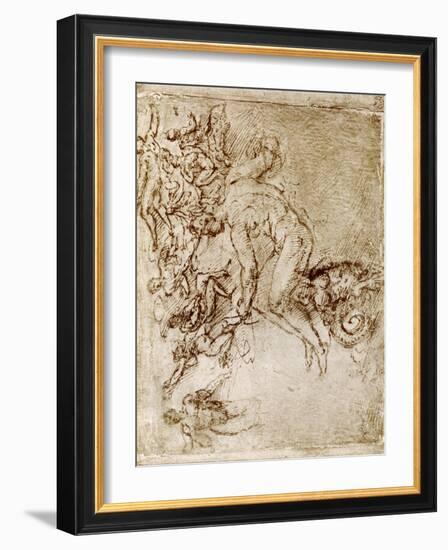 Pen and Ink Sketches, 1913-Leonardo da Vinci-Framed Giclee Print