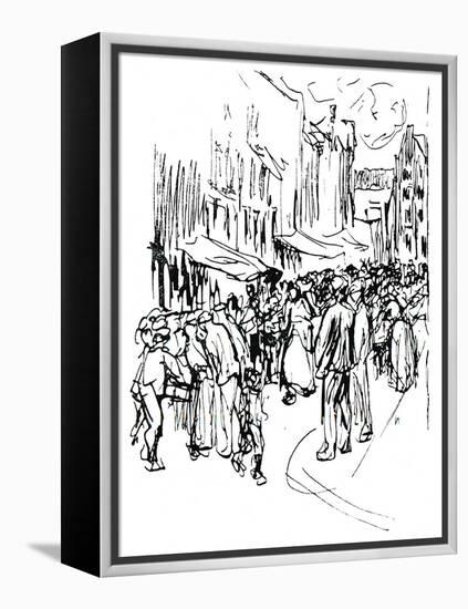 Pen and Ink Study, C19th Century-Max Liebermann-Framed Premier Image Canvas