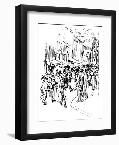 Pen and Ink Study, C19th Century-Max Liebermann-Framed Giclee Print