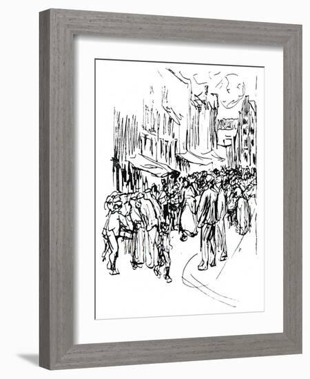 Pen and Ink Study, C19th Century-Max Liebermann-Framed Giclee Print