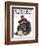 "Pen Pals" Saturday Evening Post Cover, January 17,1920-Norman Rockwell-Framed Giclee Print